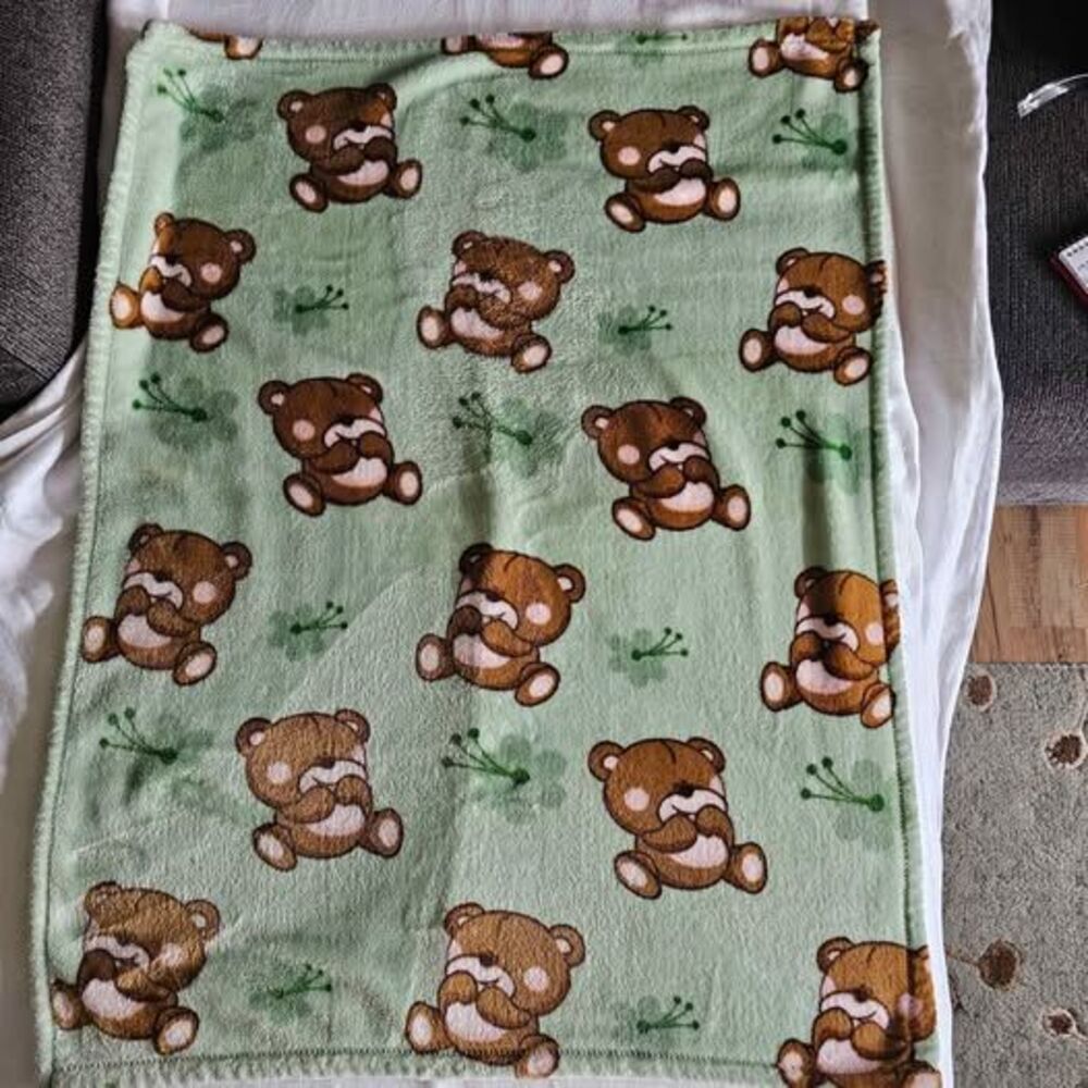 Binks & Books Teddy Bear Soft Plush Baby Blanket 29" x 37"